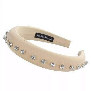 Women’s beige and crystal headband